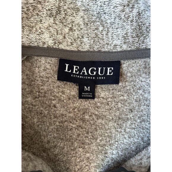 League Collegiate Wear Gray Lehigh Mountain Hawks 1/4 Zip Jacket Men’s Size Med - Picture 7 of 8